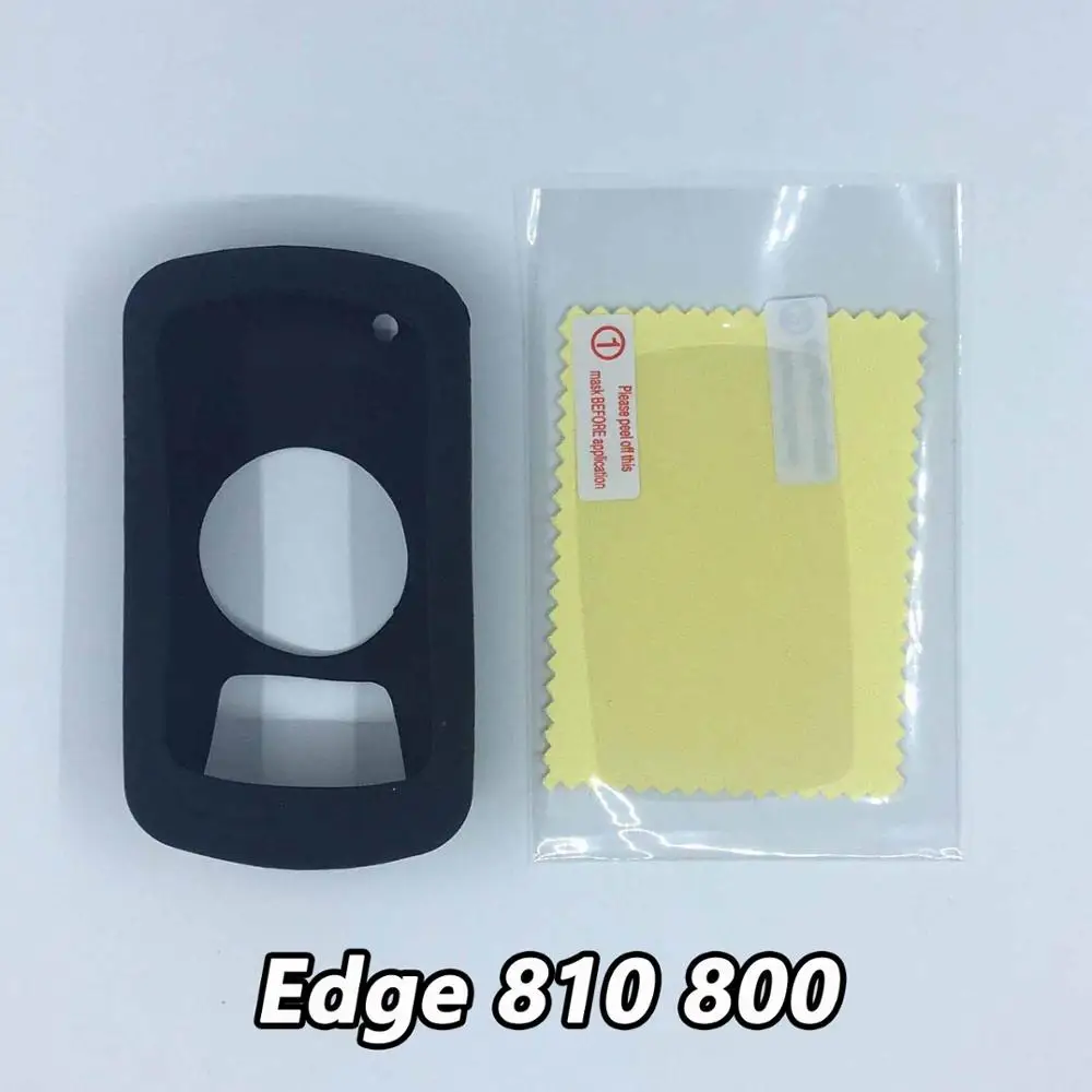 Силиконовый противоударный защитный чехол для Garmin Edge 1030 1000 810 800 MTB дорожный велосипед компьютер gps с пленкой - Цвет: Edge 810 800