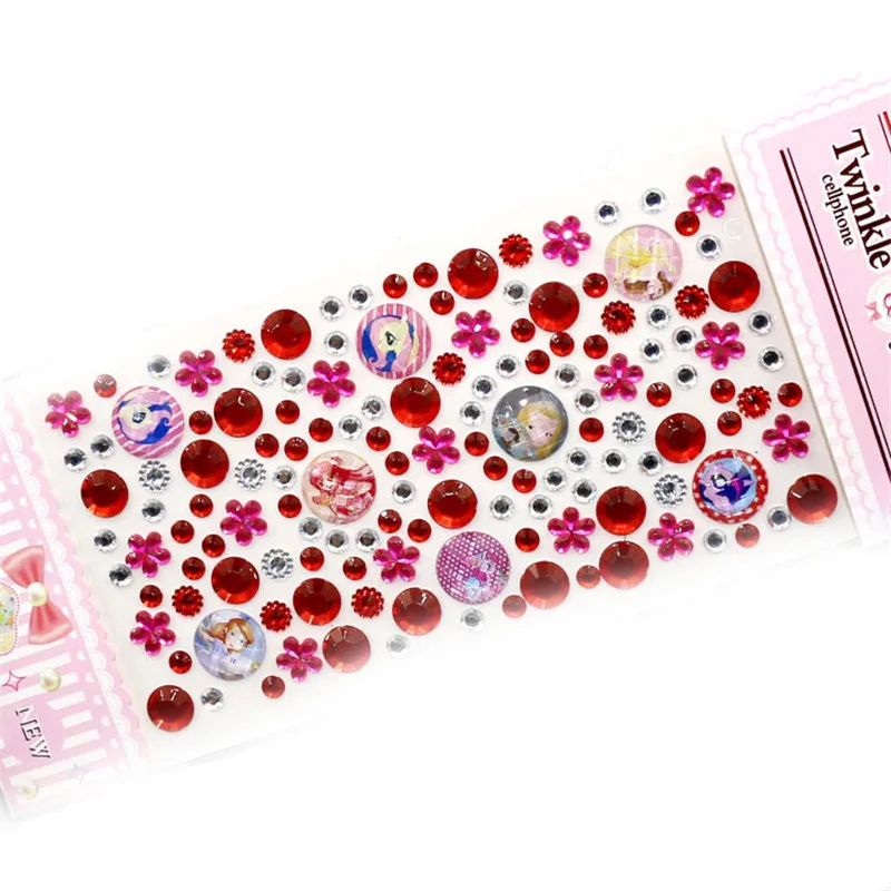 Ребенок мультфильм наклейка diy мобильный акриловые плоской пасты украшения bling