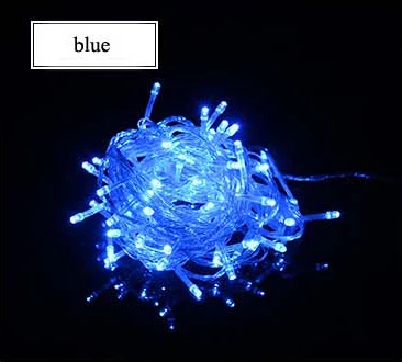 blue Anpro 110 V 10 M Светодиодный фонарь, светящаяся гирлянда, праздничное украшение, Рождественская Свадебная уличная Водонепроницаемая гирлянда со звездочками - Испускаемый цвет: blue