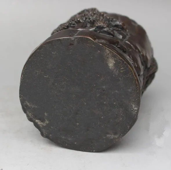 

China collection fine workmanship brass pine tree the purple pen pot