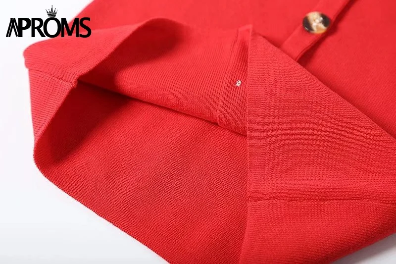 Aproms красный с плеча Трикотажная майка Для женщин пуговицах Slim Fit Crop Top белый основные майки уличная укороченные футболки