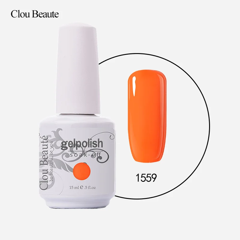 Clou Beaute 15 мл Гель-лак для ногтей замачиваемый УФ светодиодный маникюрный лак долговечные Лаки vernis Полупостоянный Гель-лак для ногтей - Цвет: 1559