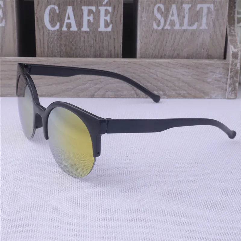 High Quality 2018 New Fashion Retro Designer Super Round Circle Glasses Cat Eye Semi-Rimless Women's Sunglasses Goggles | Аксессуары