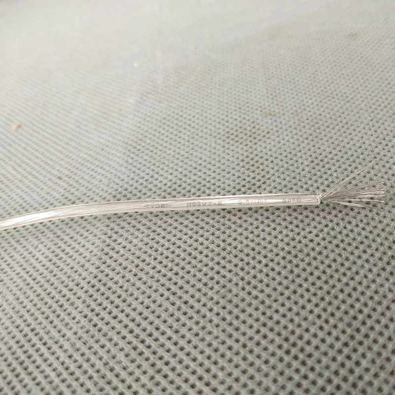 VDE H05V2 K 0.5мм2 (20AWG) * 2 300/500 в прозрачный ПВХ изоляция Электрический провод одиночный