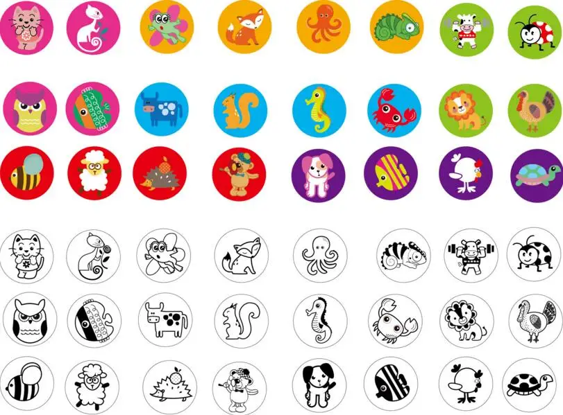 6pcs/set DIY Cute Cartoon Diary Seal Stamps Set Children Funny Creative Animals Drawing Toy Sets WYQ | Игрушки и хобби