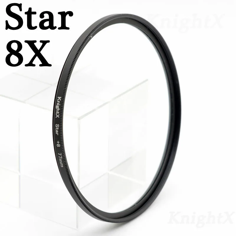 Star 8X KnightX Grad оранжевый фильтр для объектива камеры для sony Canon Nikon light eos 500d macro d3400 alpha UV d700 fujifilm ND 49 52 55 58 67 - Цвет: Star 8X