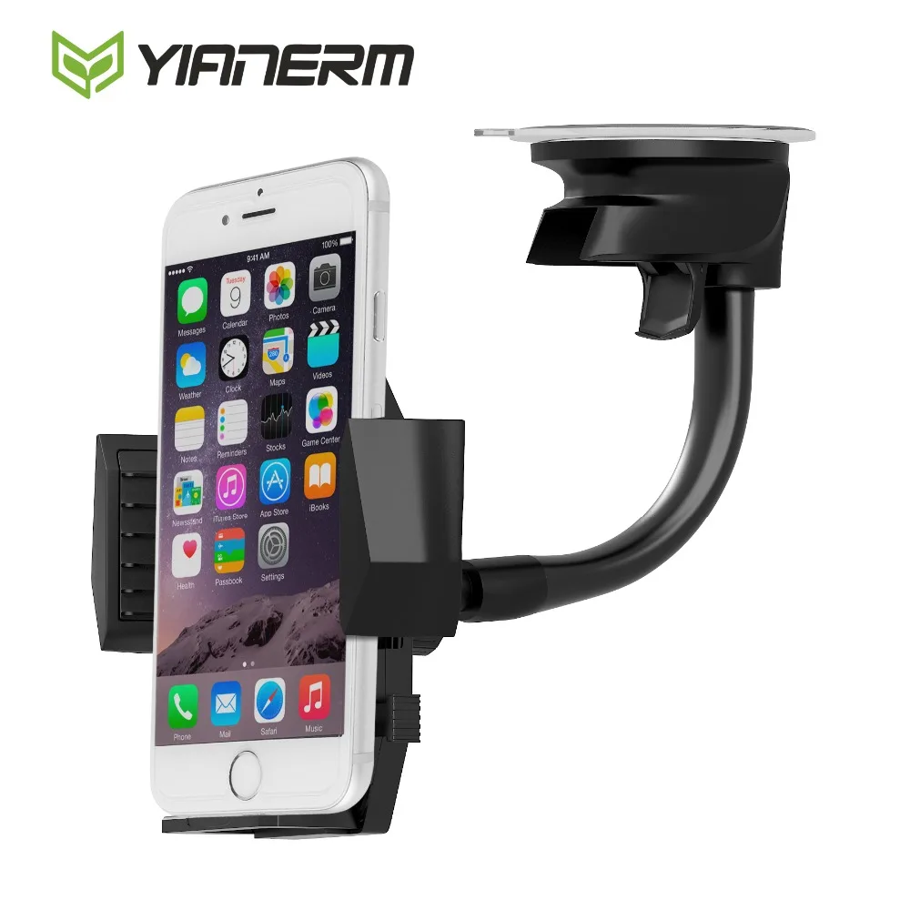 Автомобильный держатель Yianerm для телефона с длинной ручкой и присоской