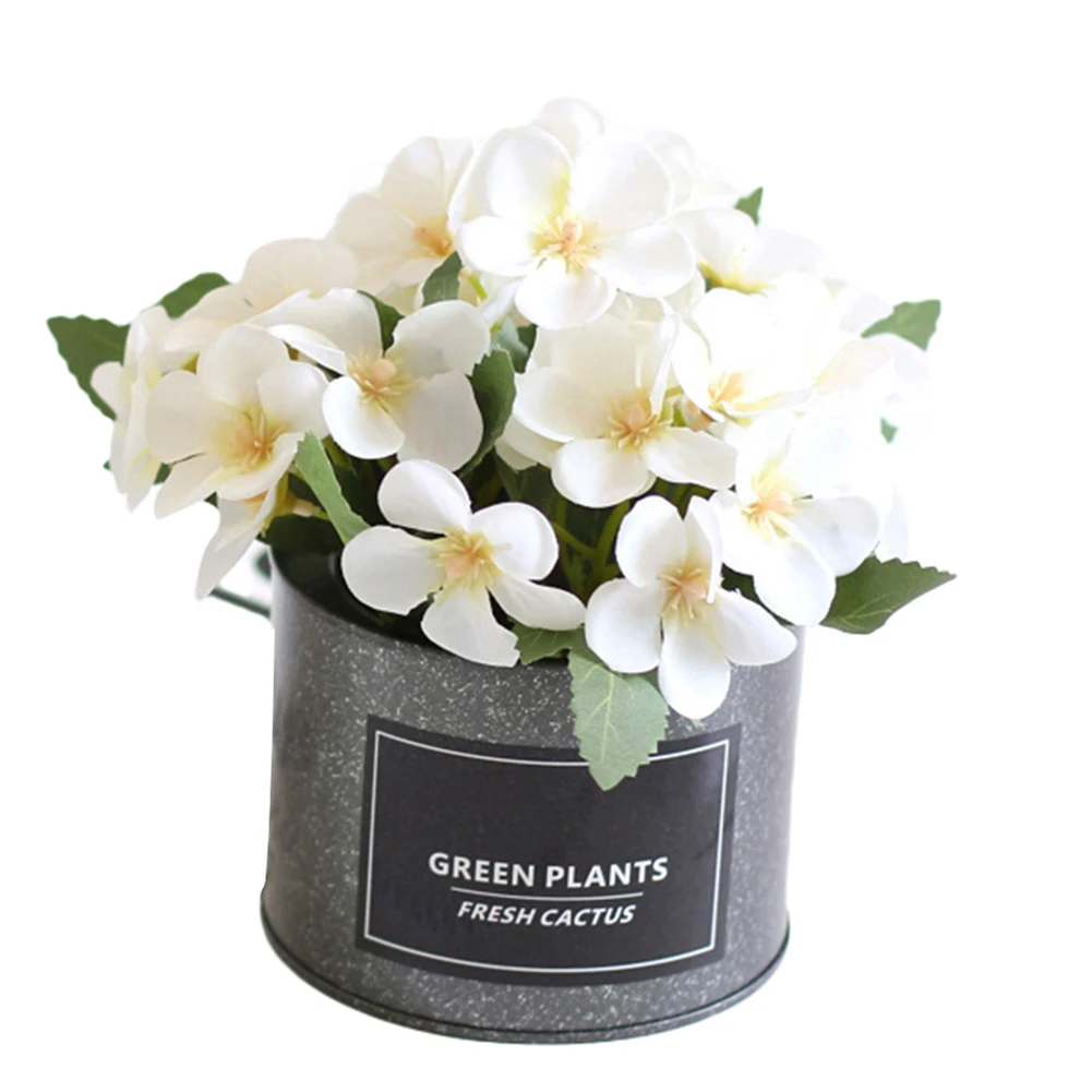 Новинка 1 шт. искусственный цветок Бегония в горшке железный горшок бонсай