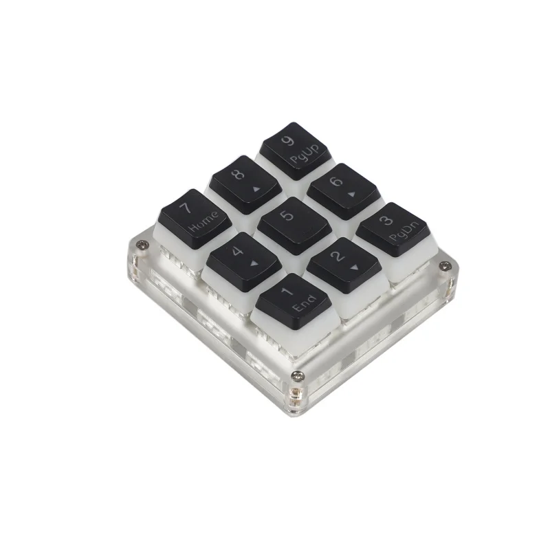 Pudding 9 клавиш YMDK RGB QMK Hotswap поддержка макросъемки функция типа C MX переключатели механическая клавиатура Numpad для игр фотошоп - Цвет: Pudding