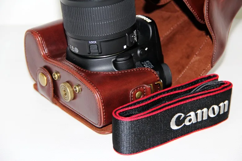 Заводская распродажа новый чехол из искусственной кожи для камеры + ремешок Canon EOS