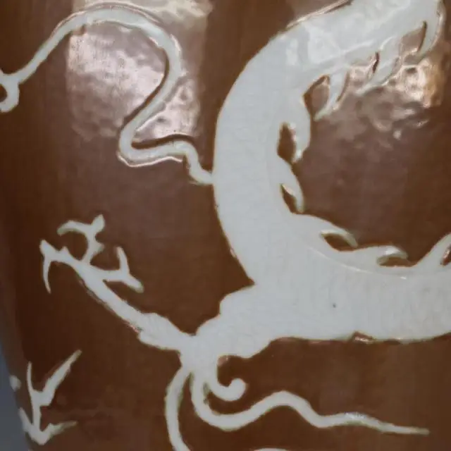 Ancient Antiques Chinese Purple gold GLAZE The Dragon porcelain vase | Дом и сад