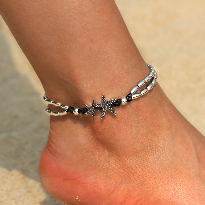 Винтажный Браслет ножные ювелирные изделия браслеты для женщин и девушек