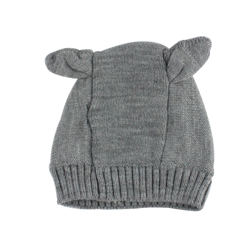 New Deer Baby Hat with Ears Cartoon Winter Baby Bonnet Knit Elastic Kids Hats Infant Cap Christmas for 6-24 Months 1 PC