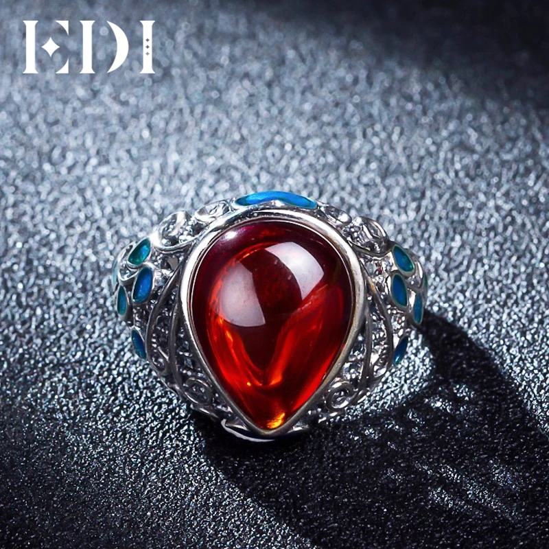 Женское кольцо из серебра с гранатом 7 карат|ring for|rings for womenrings women silver |