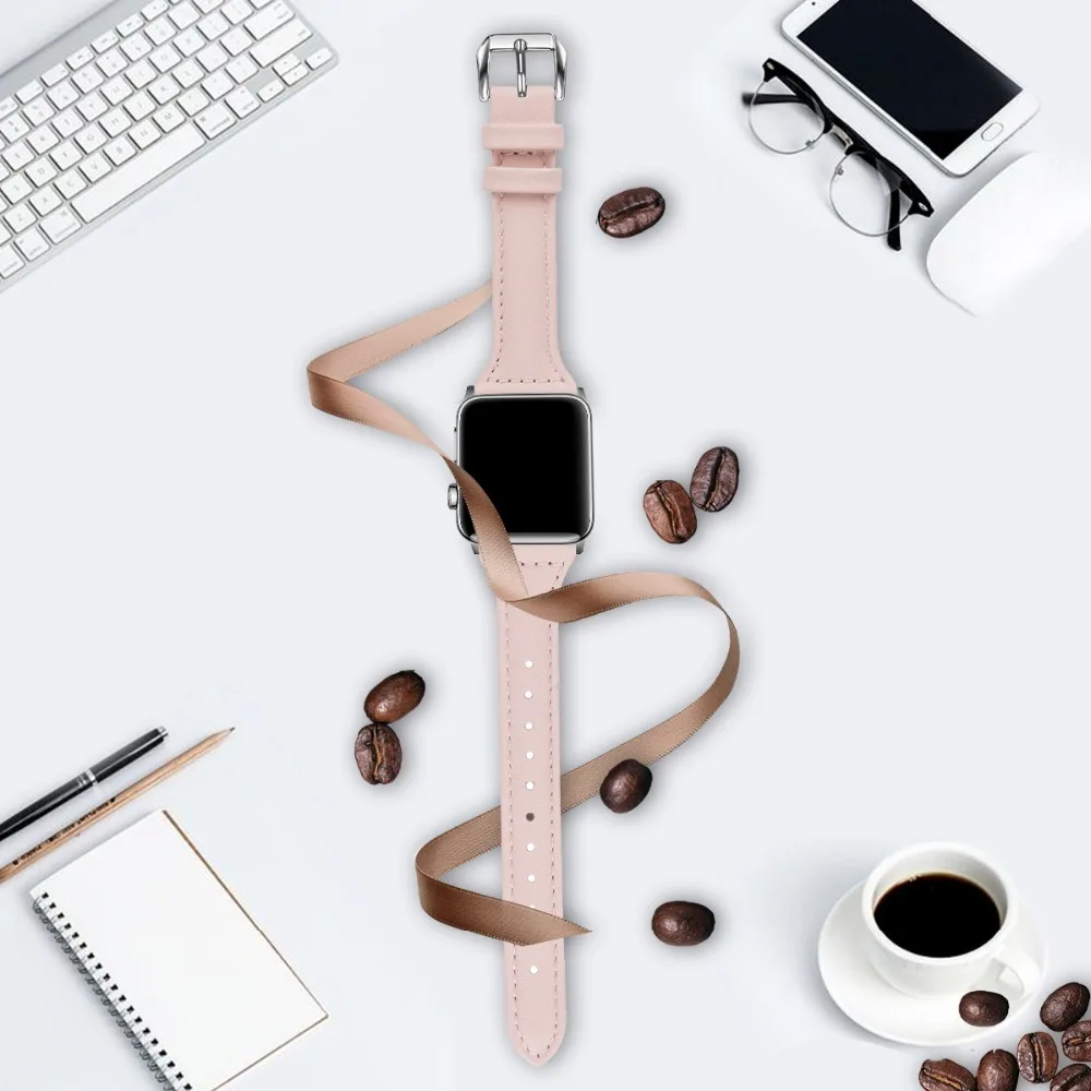 Кожаный ремешок для часов Apple Watch 38 мм 44 мм 40 мм 42 мм кожаный ремешок сменные браслеты для Iwatch браслет 83005