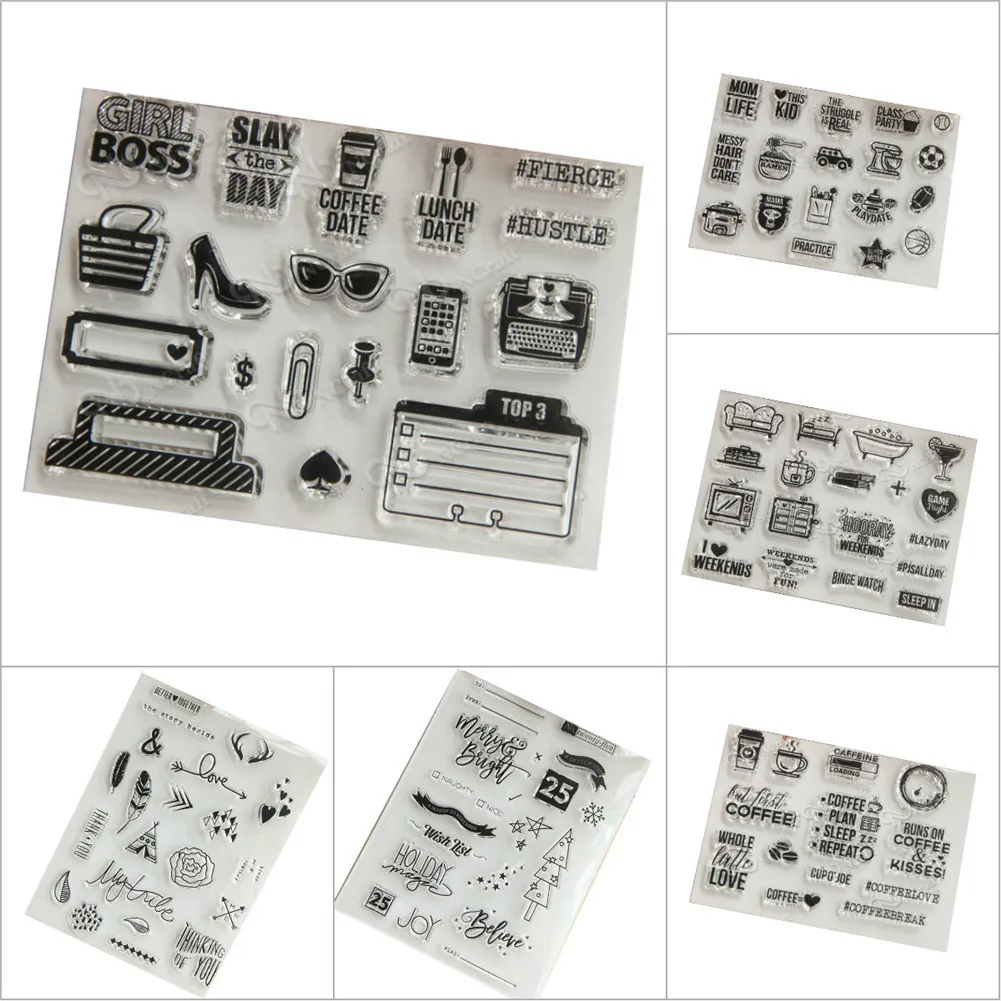 Scrapbook прозрачный силиконовый резиновый штамп ручная работа сделай сам печать для