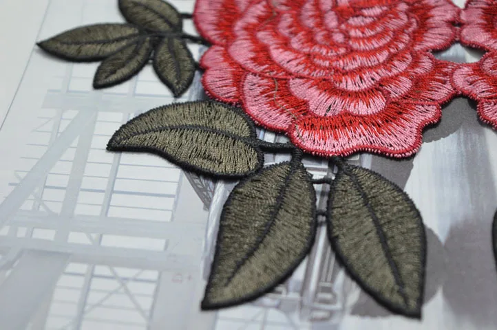 (1 шт./лот) вышитая кружевная аппликация из полиэстера швейная нашивка для