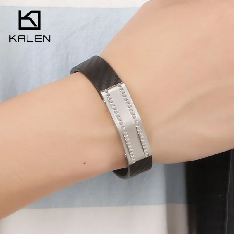 KALEN 22 5 см из нержавеющей стали золотой/серебряный браслет с подвеской и
