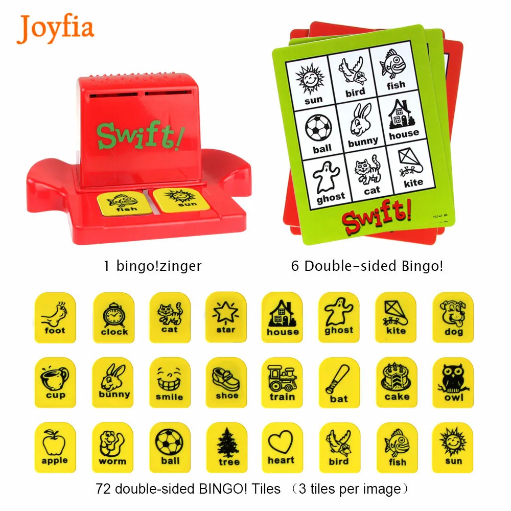 Детская настольная игра Swift в бинго Обучающие английские карточки для слов