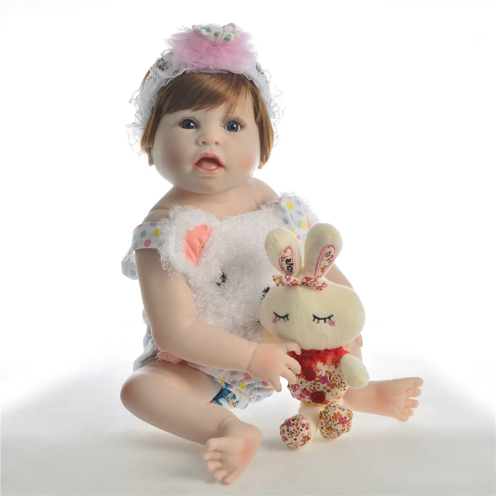 23inch Full silicone reborn baby dolls Toy Baby-Reborn lifelike toys vinyl newborn bathe infant toddler Brinquedos toy | Игрушки и хобби