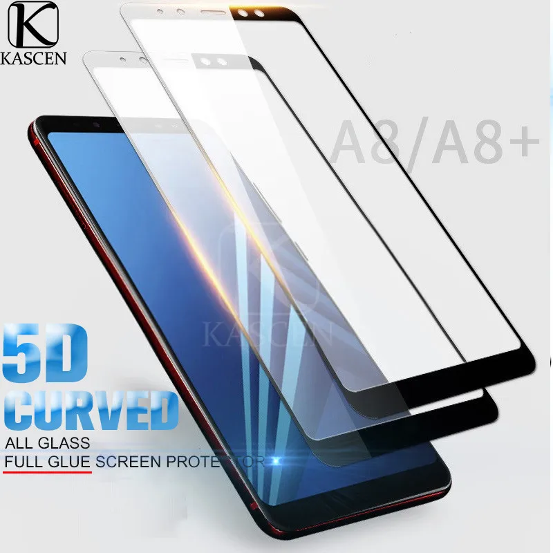 KASCEN 5D изогнутые закаленное Стекло для samsung Galaxy A8 плюс 2018 полное покрытие все клей