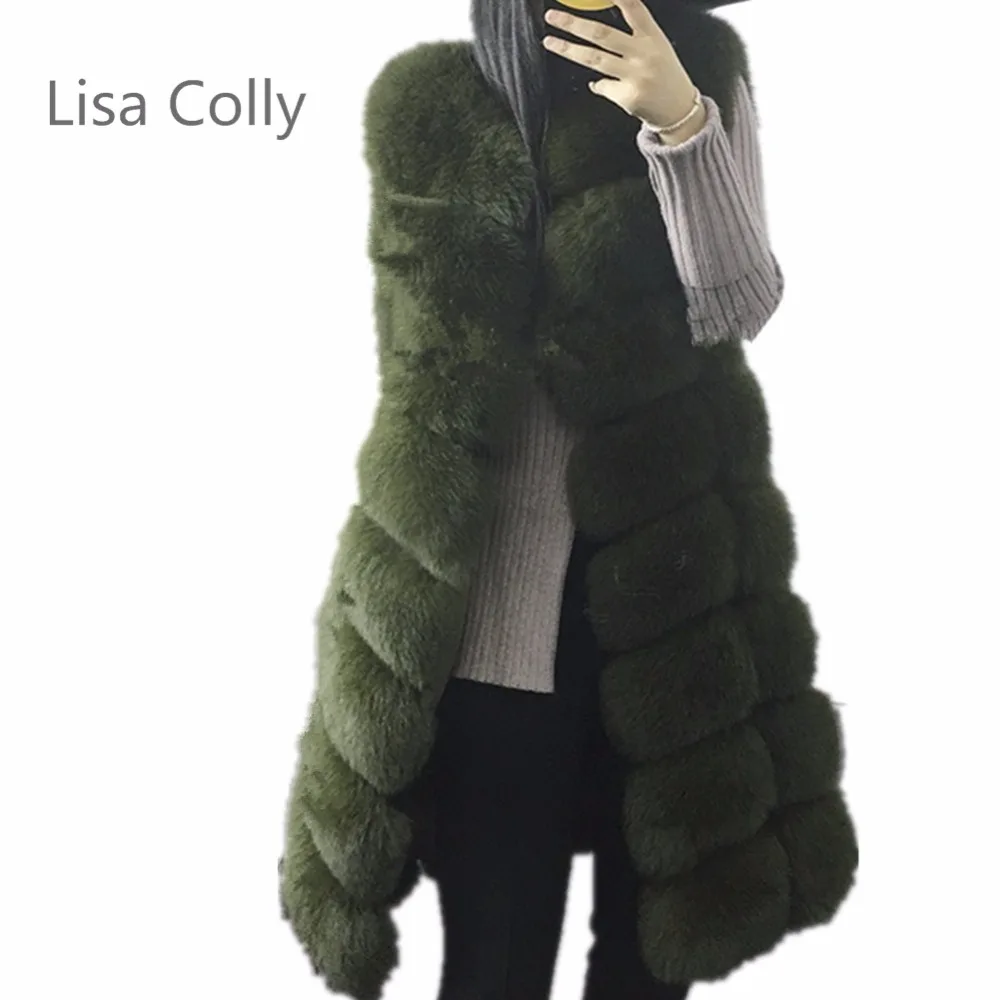 Женская меховая жилетка Lisa Colly длинная облегающая из искусственного меха