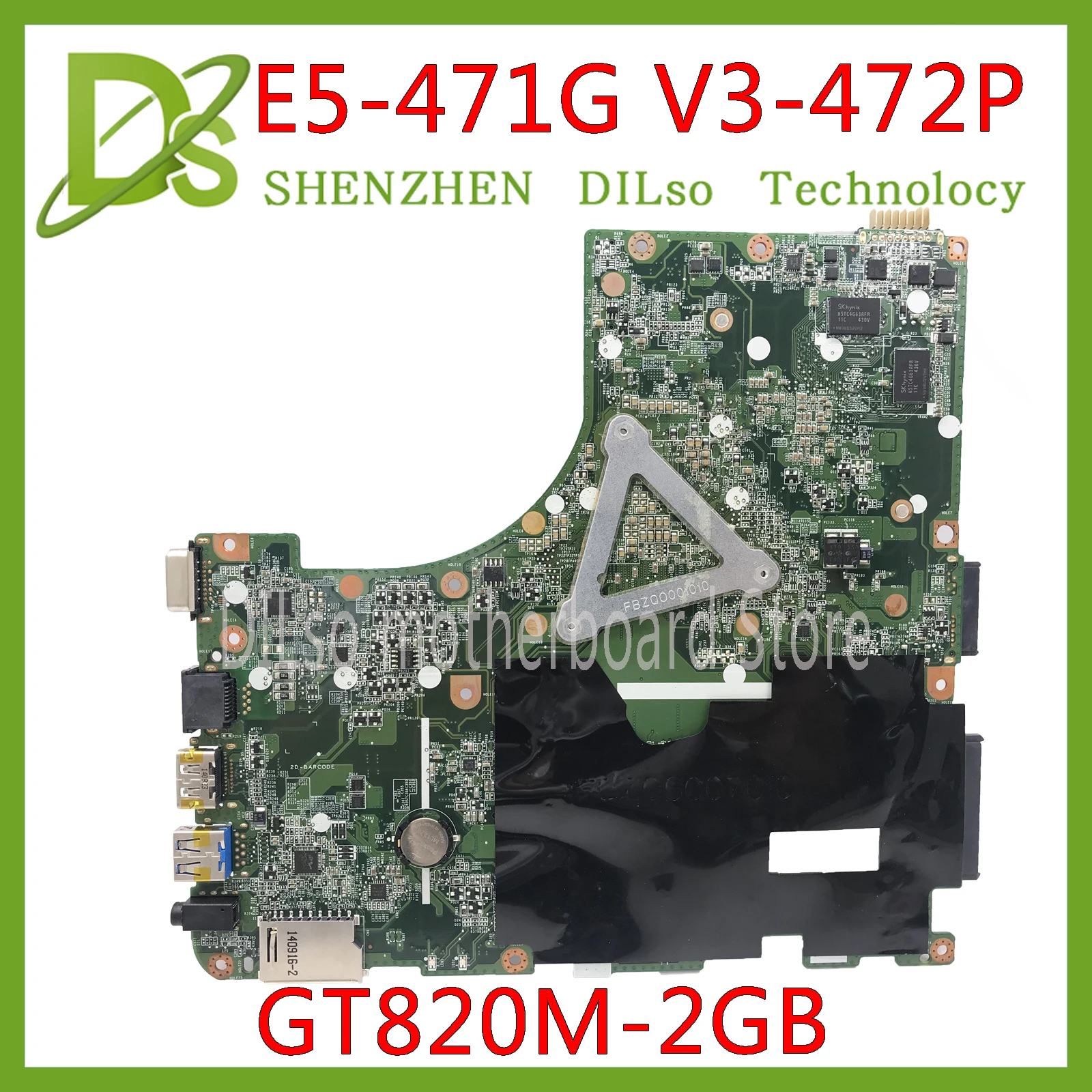 KEFU DA0ZQ0MB6E0 For Acer aspire E5-471 E5-471G V3-472P Laptop Motherboard I5-4210U CPU with GT820M GPU original Mainboard | Компьютеры и