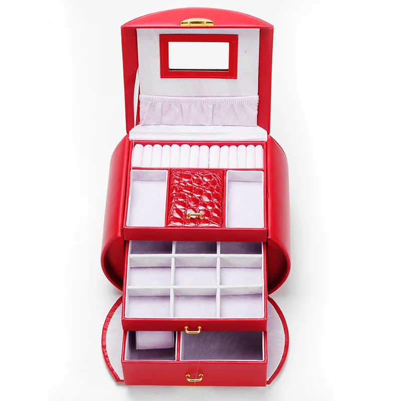 Blck Красный пурпурная Роза Принцесса замок дисплей ювелирных изделий организатор