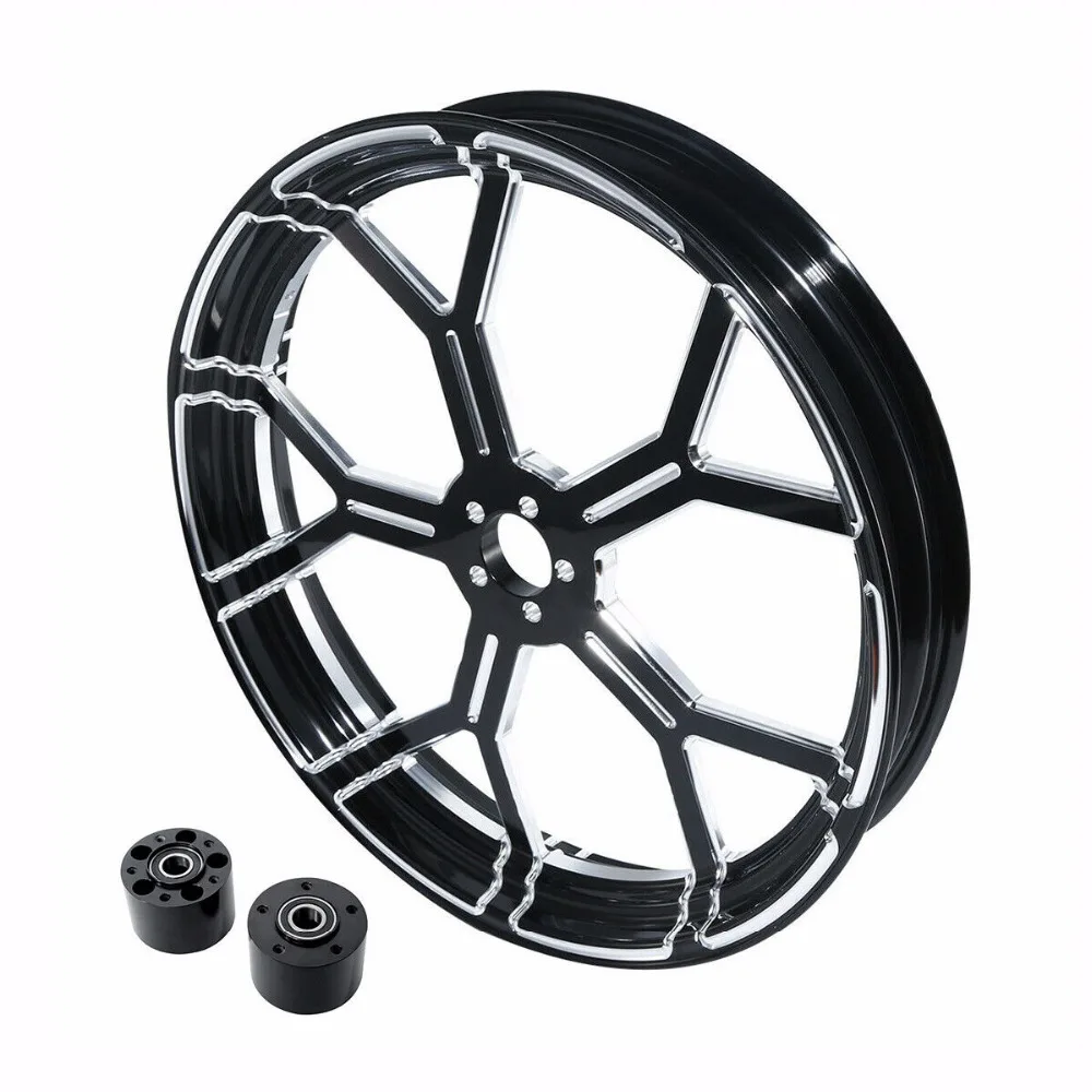 Мотоцикл 21 &quotCNC передний обод колеса Ступицы с двойным диском для Harley Touring Road King