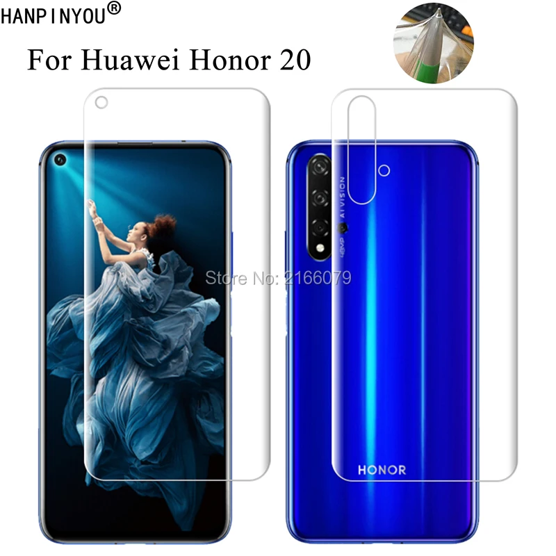 Для huawei Honor 20 6 26 &quotМягкий ТПУ Передняя Задняя крышка протектор экрана прозрачная