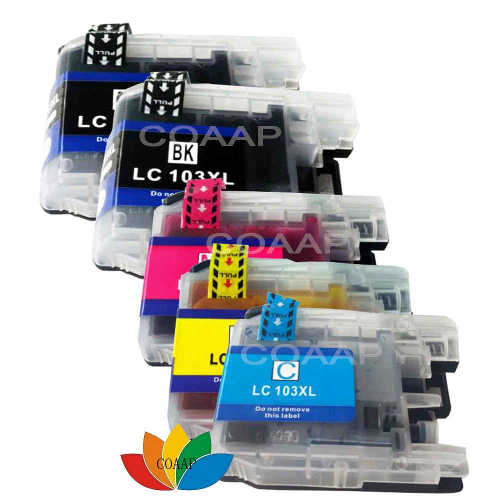 

5 Compatible LC 103 Ink Cartridge For Brother MFC-J450DW MFC-J4510DW MFC-J4610DW MFC-J470DW MFC-J4710DW MFC-J475DW Printer