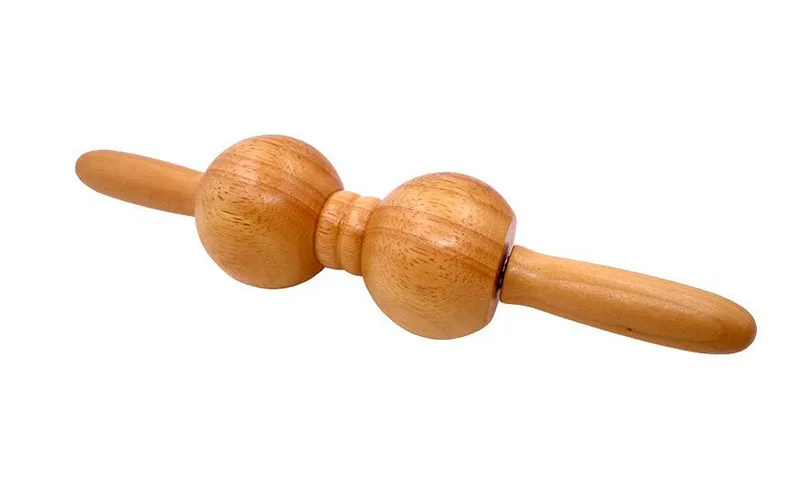Yoga meridian bar no paint Ecru nine rounds thick shaft Whole body massage roller pounded his waist back neck leg wooden | Красота и