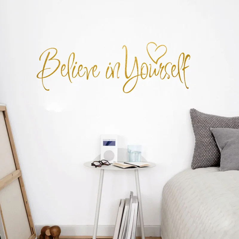 Настенная Наклейка s Believe in yourself настенное искусство украшение для дома Настенный