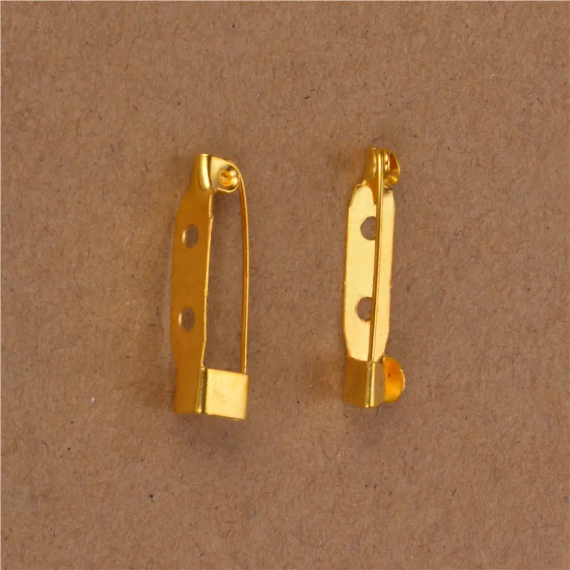 40 шт./лот оптовая продажа Золотая брошь основа шпильки для задней панели