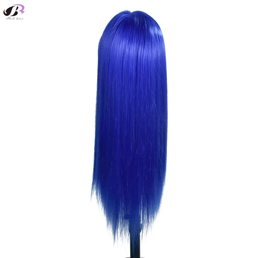 Бесплатная доставка женский манекен Bolihair тренировочная голова с синими волосами