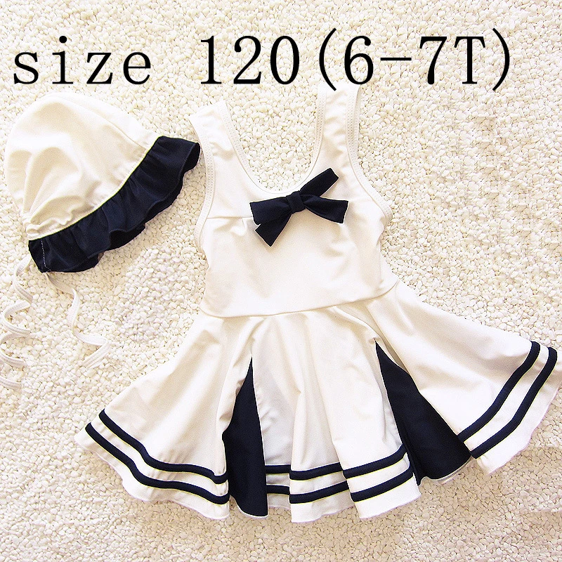 white 120 Dollplus/ детский купальник детская одежда для плавания для девочек, детское бикини пляжный цельный купальный костюм для маленьких девочек - Цвет: white 120