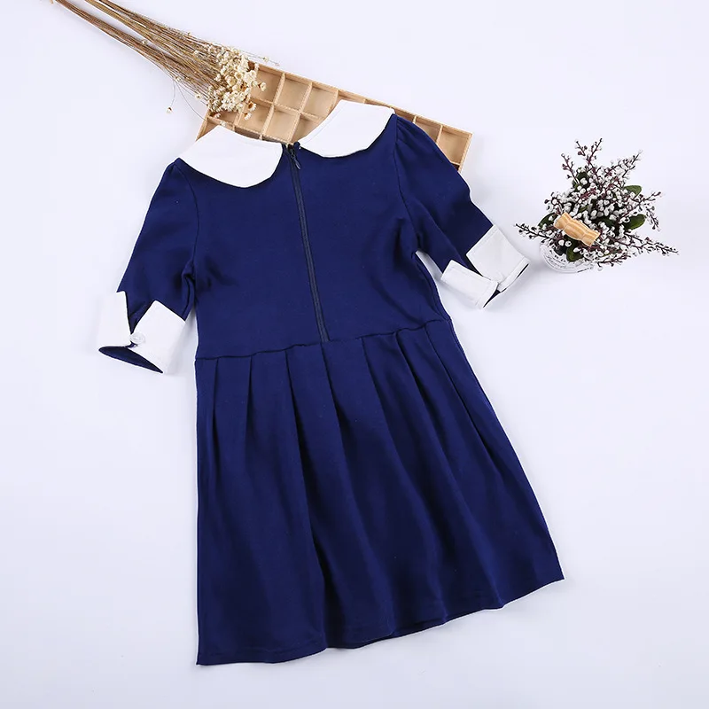 Детская одежда Новинка весна-осень 2020 хлопковое плиссированное платье с