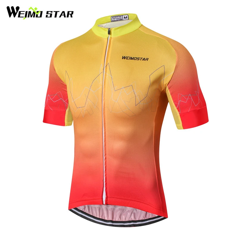

Weimostar 2019 Cycling Jersey Men Tops Mtb Bicycle Jersey Short Bike Jersey Wear Clothes Breathable Cycling Clothing Ciclismo
