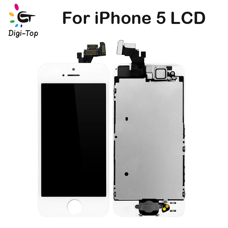 Digi Топ 10 шт./лот Полный ЖК дисплей для iPhone 5 5S 5C сенсорный экран дигитайзер полная