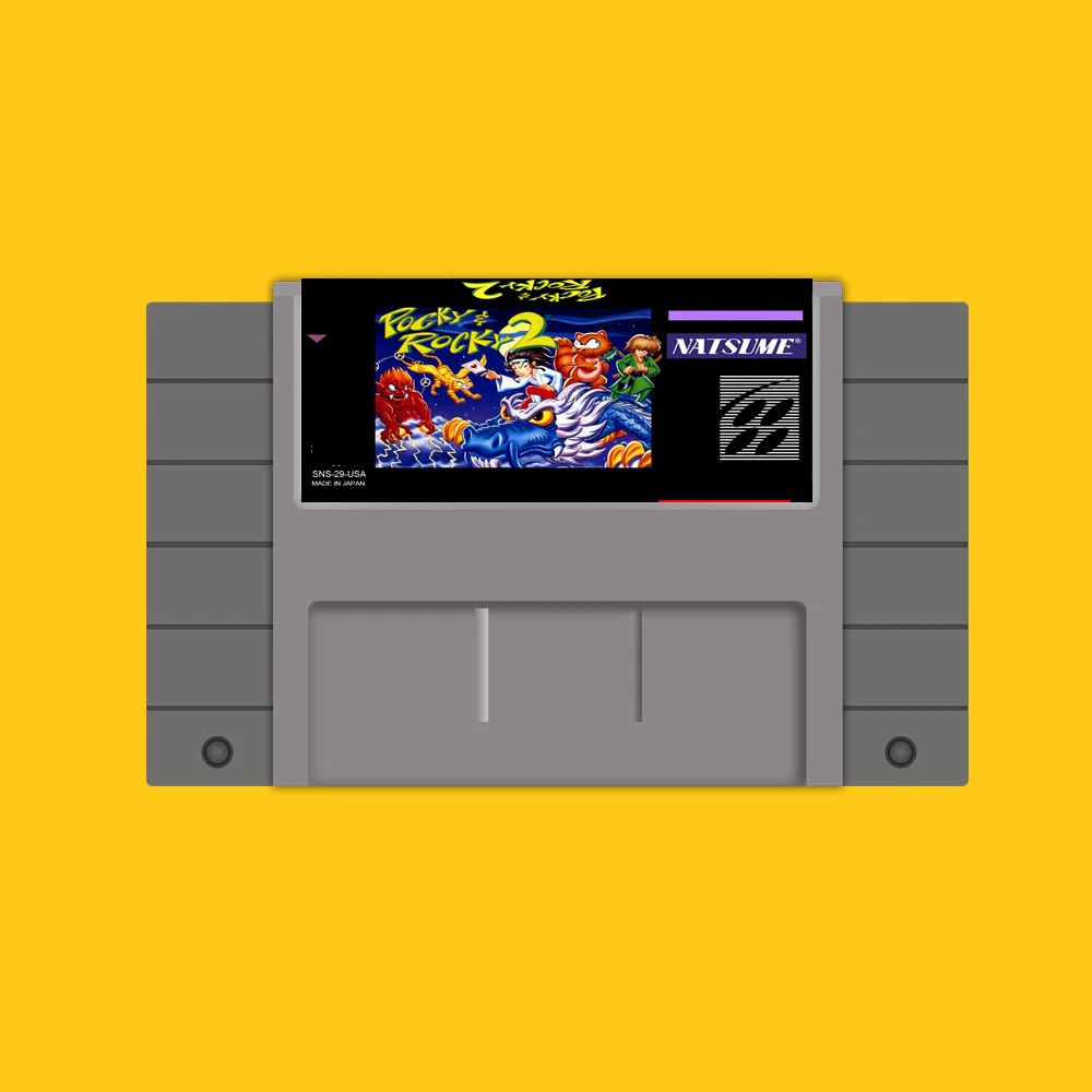 Горячая 46 Pin 16 бит NTSC игровой Картридж Pocky rocky 2|16 bit|16 bit game cartridge16 cartridge |