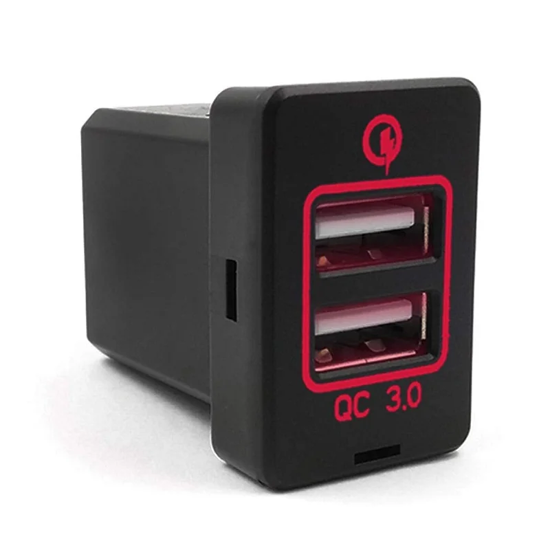 Зарядное устройство с двумя usb-портами Quick Charge 3,0 Dual USB зарядное устройство для Toyota. Camry Corolla RAV4 Reiz Cruiser