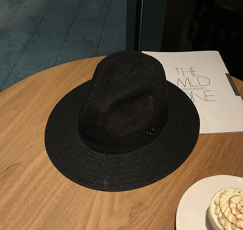 Шляпа соломенная в британском стиле для мужчин и женщин однотонная Панама ретро