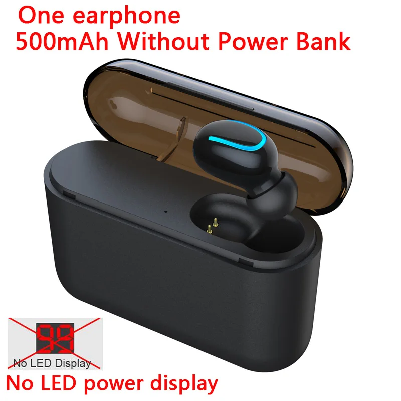 U Single ear Black Bluetooth наушники 5,0 TWS, беспроводные наушники, стерео наушники, микрофон, свободные руки, музыкальные спортивные наушники, гарнитура для телефона HBQ Auriculares - Цвет: U Single ear Black