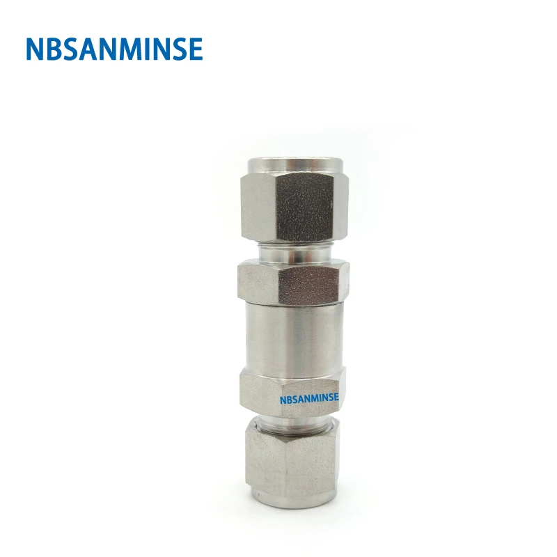NBSANMINSE CV-OD/F Мини в линии обратный клапан 6000 фунтов/кв. дюйм Нержавеющая сталь 316L 1/8 1/4 3/8 1/2 3/4 SS обратный клапан