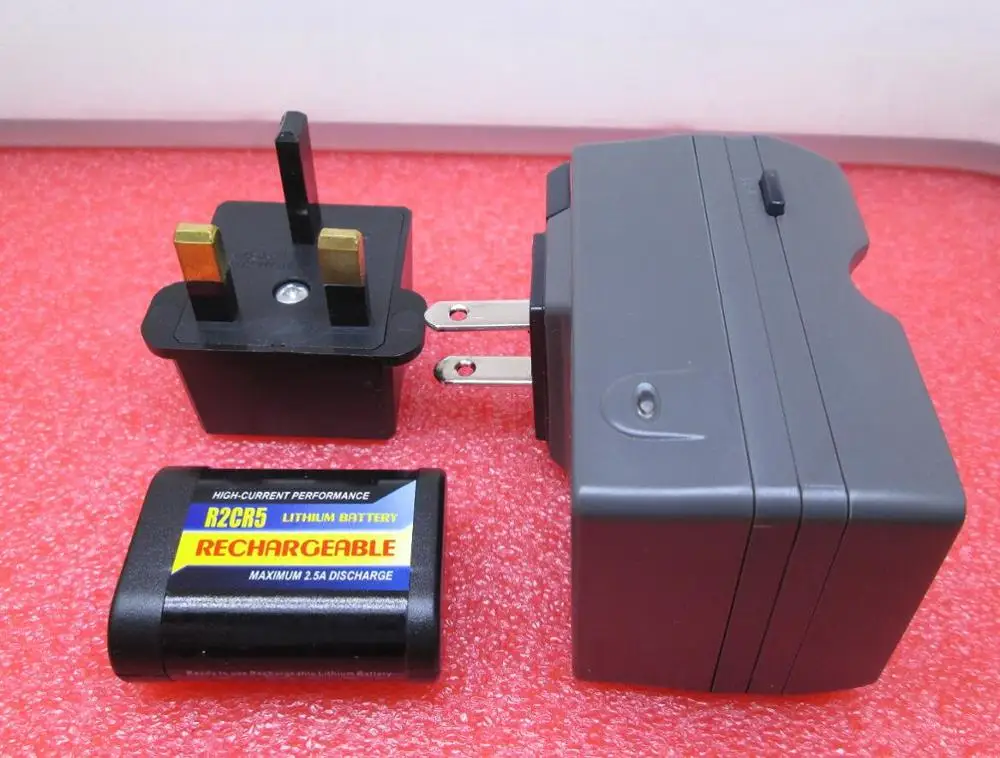 Горячая новинка 2CR5 батарея для камеры R2CR5 2CR 6V 500mah 2CR5 литий-ионная аккумуляторная батарея для цифровой камеры(1 батарея+ 1 зарядное устройство - Цвет: The UK plug