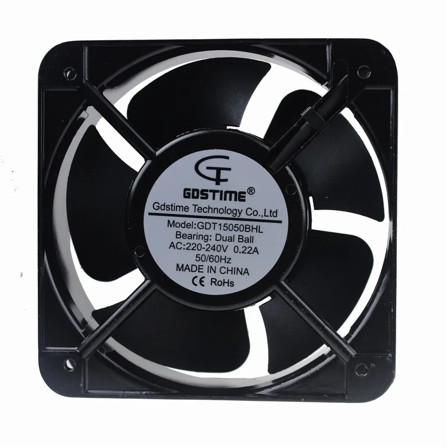 

1Pcs Gdstime 150x150x50mm AC 220V 240V Ball Bearing 150mm 15cm 15050 Industrial Cooling Fan