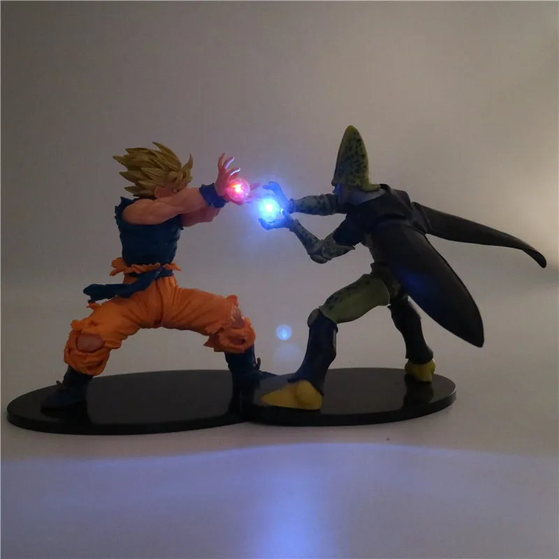 Dragon Ball Z Сон Гоку аниме Ночной светильник Супер Saiyan ПВХ фигурка Коллекционная DIY Настольная лампа 3D модель DBZ игрушка для детей