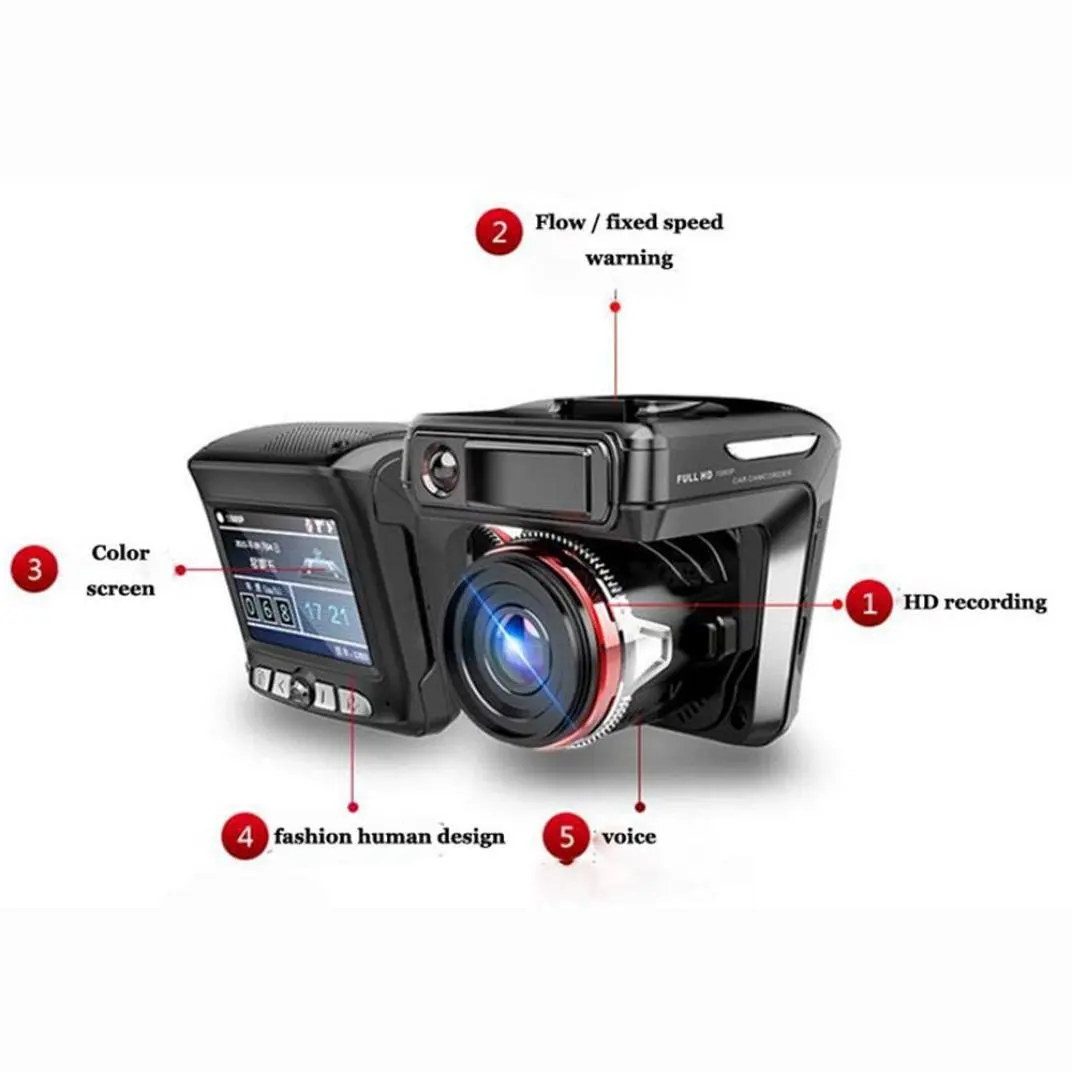 2 в 1 Автомобильный радар детектор DVR GPS трекер 3 &quotмини видеорегистратор HD 720P