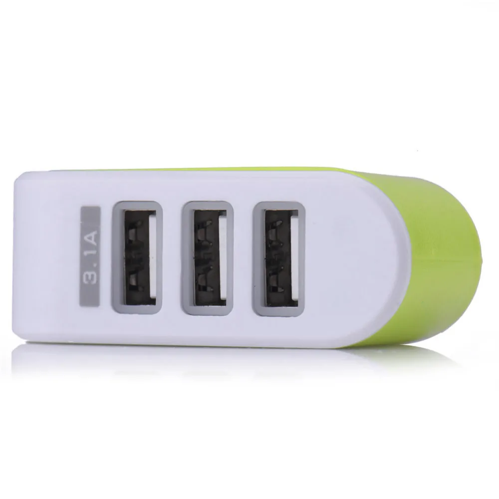 3 USB настенное зарядное устройство адаптер ЕС стандартный штекер зарядное устройство адаптер двойное зарядное устройство для iPhone 5 5S 6 6 S huawei Xiaomi samsung