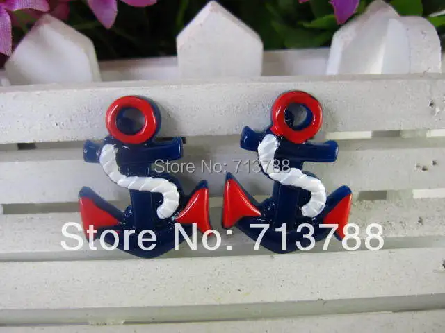 Якоря из смолы с плоской задней поверхностью 15 шт./лот аксессуары для поделок